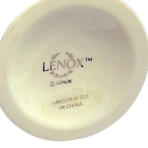 Lenox Rose Vase Blossom Bud Flower Ivory Cream 24K Gold Trim 6” 1980s VINTAGE - Picture 7 of 8